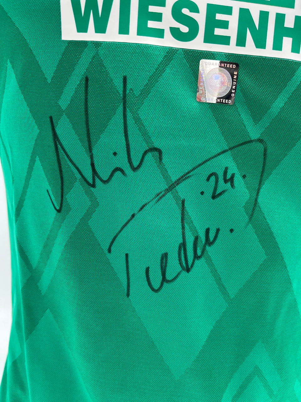 Werder Bremen Frauentrikot Nils Petersen signiert Autogramm Umbro 34