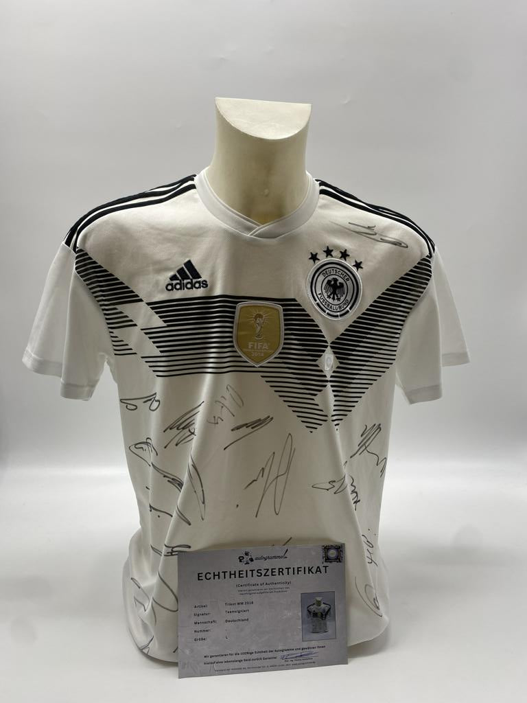 Deutschland Trikot WM 2018 Teamsigniert DFB Adidas L