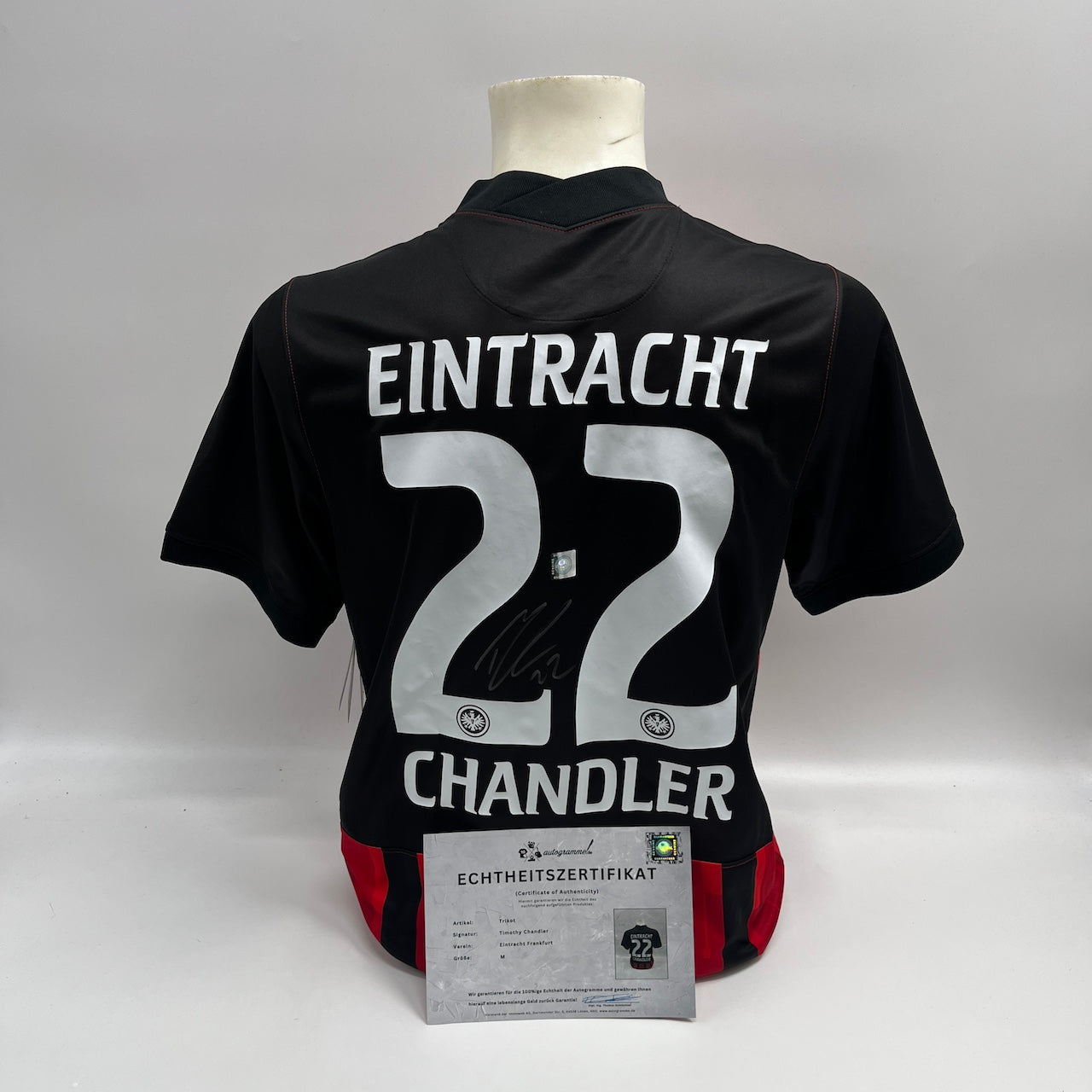 Eintracht Frankfurt Trikot Timothy Chandler signiert Autogramm Nike neu M