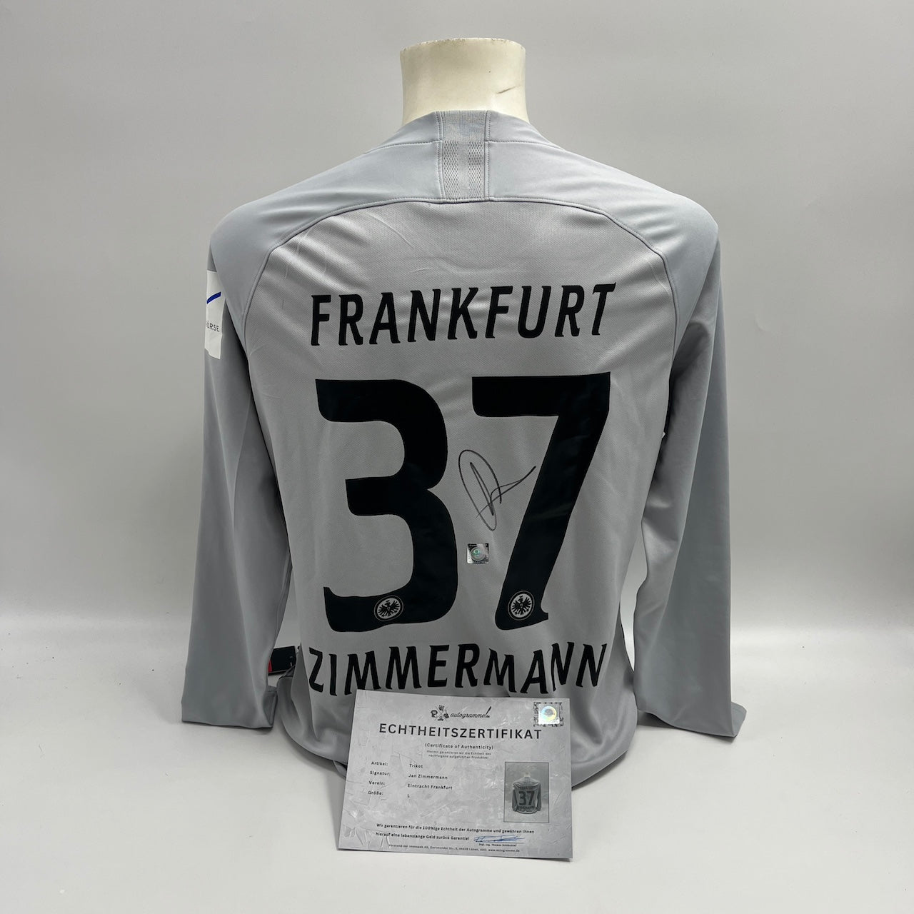 Eintracht Frankfurt Trikot Jan Zimmermann signiert Autogramm Nike neu L