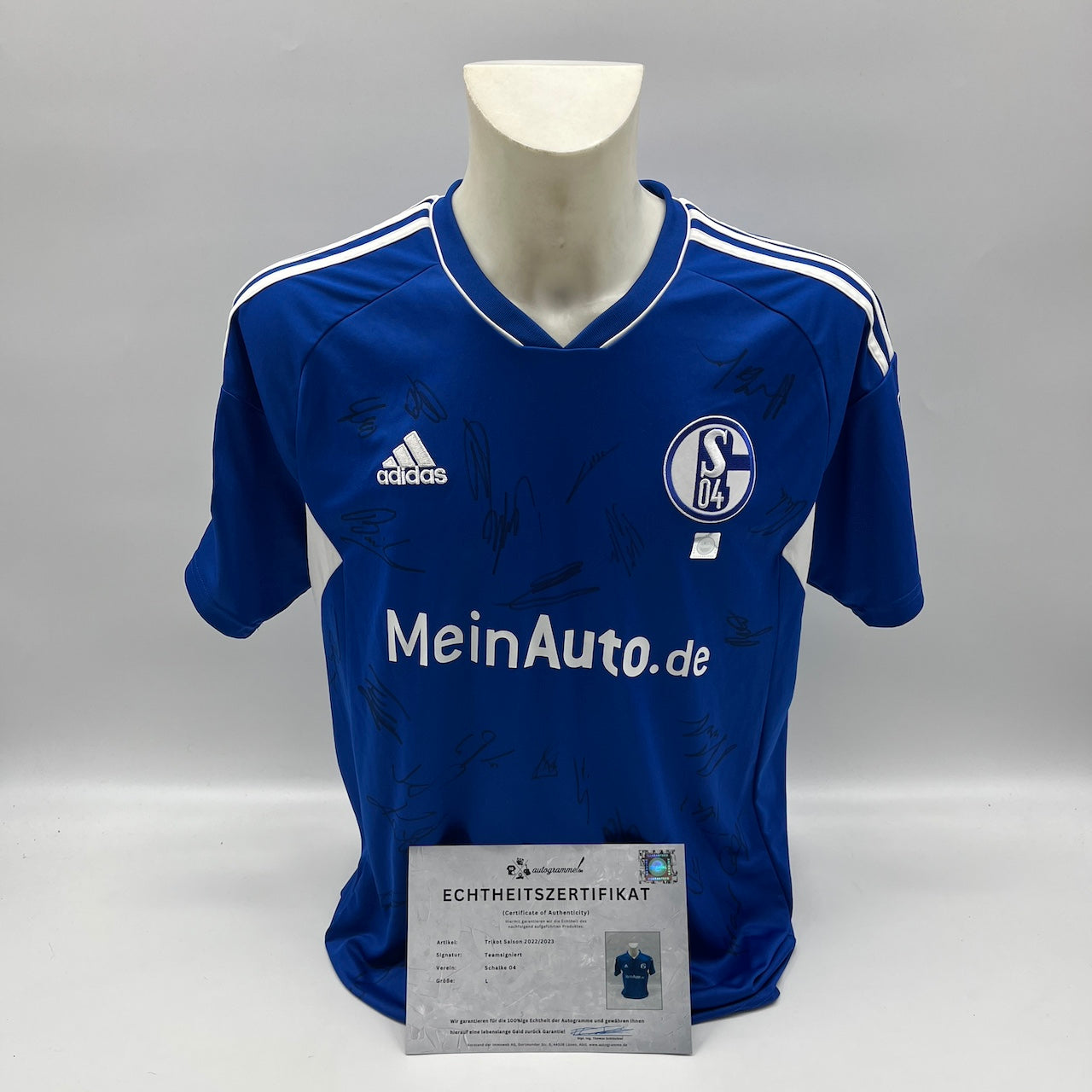 Schalke 04 Trikot 2022/2023 Teamsigniert COA Bundesliga L