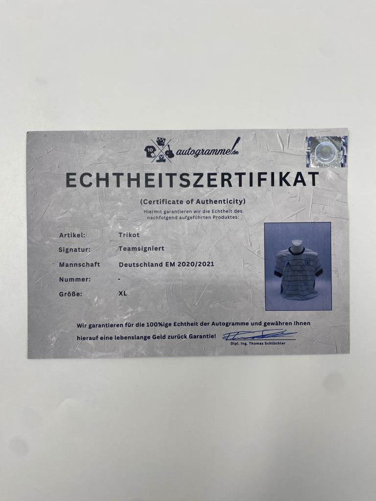 Germany Jersey Euro 2020/2021 Team Signed DFB Adidas XL