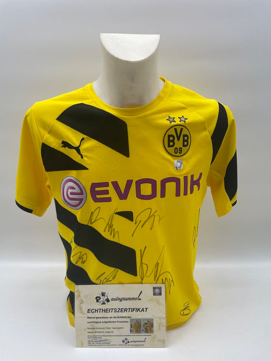 BVB Trikot 2014/2015 Teamsigniert Borussia Dortmund Bundesliga COA Neu Puma M