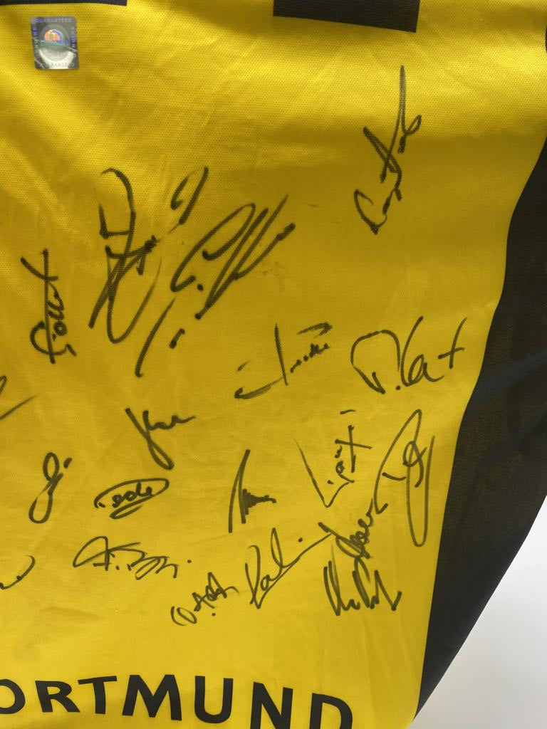 BVB Trikot 2000/2001/2002 Teamsigniert Borussia Dortmund COA Gool XXL
