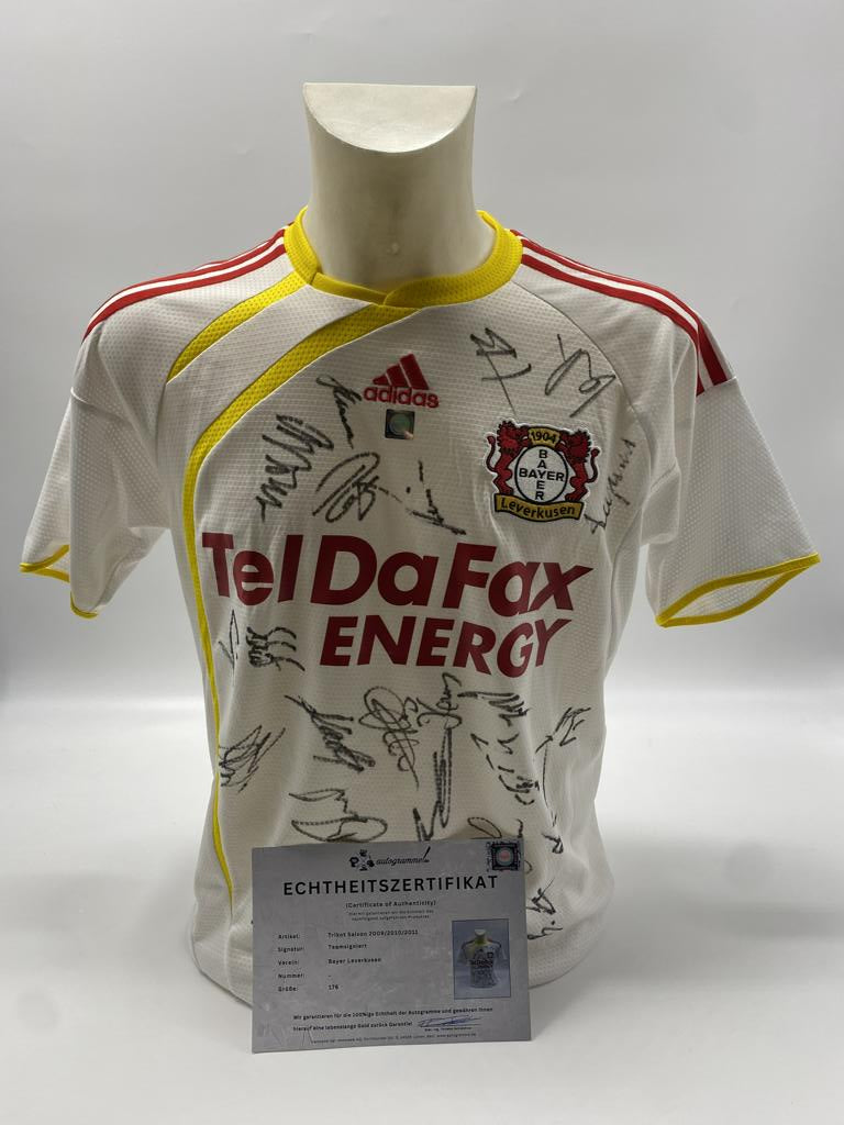 Bayer Leverkusen Trikot Saison 2009/2010/2011 Teamsigniert Autogramm Adidas 176