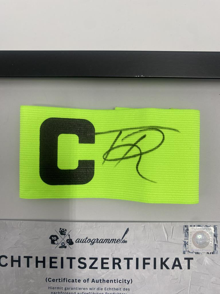 Captain's armband signed by Tijjani Reijnders as part of the Manchester City Football COA