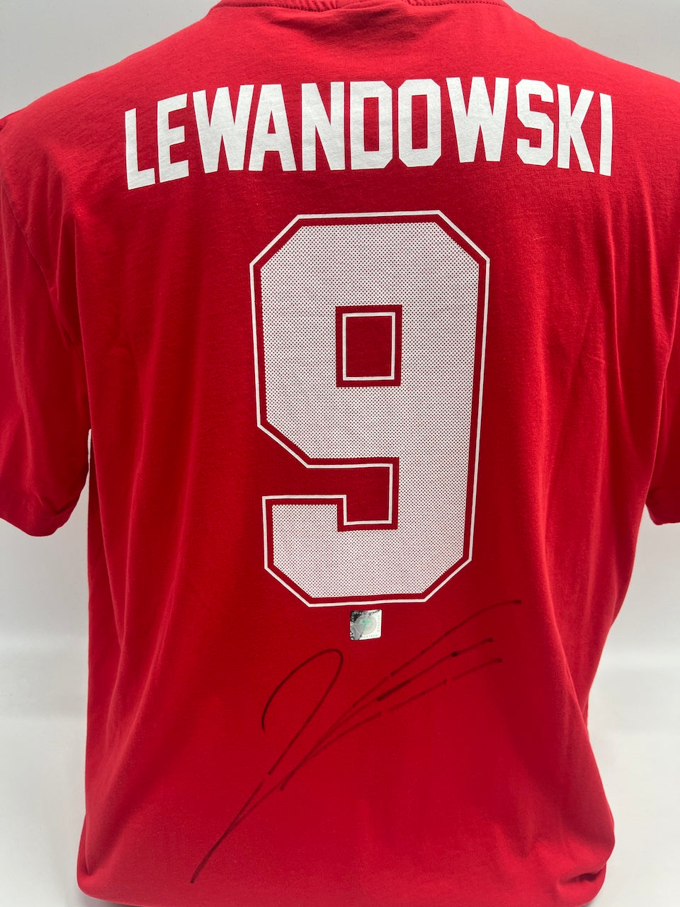 Bayern München T-Shirt Robert Lewandowski signiert Autogramme Bundesliga COA XL