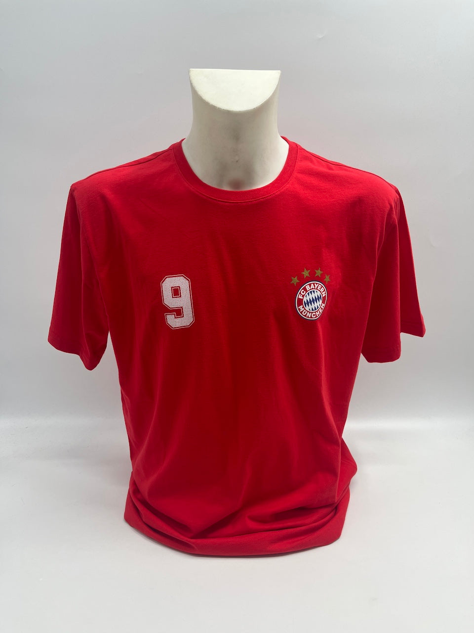 Bayern München T-Shirt Robert Lewandowski signiert Autogramme Bundesliga COA XL