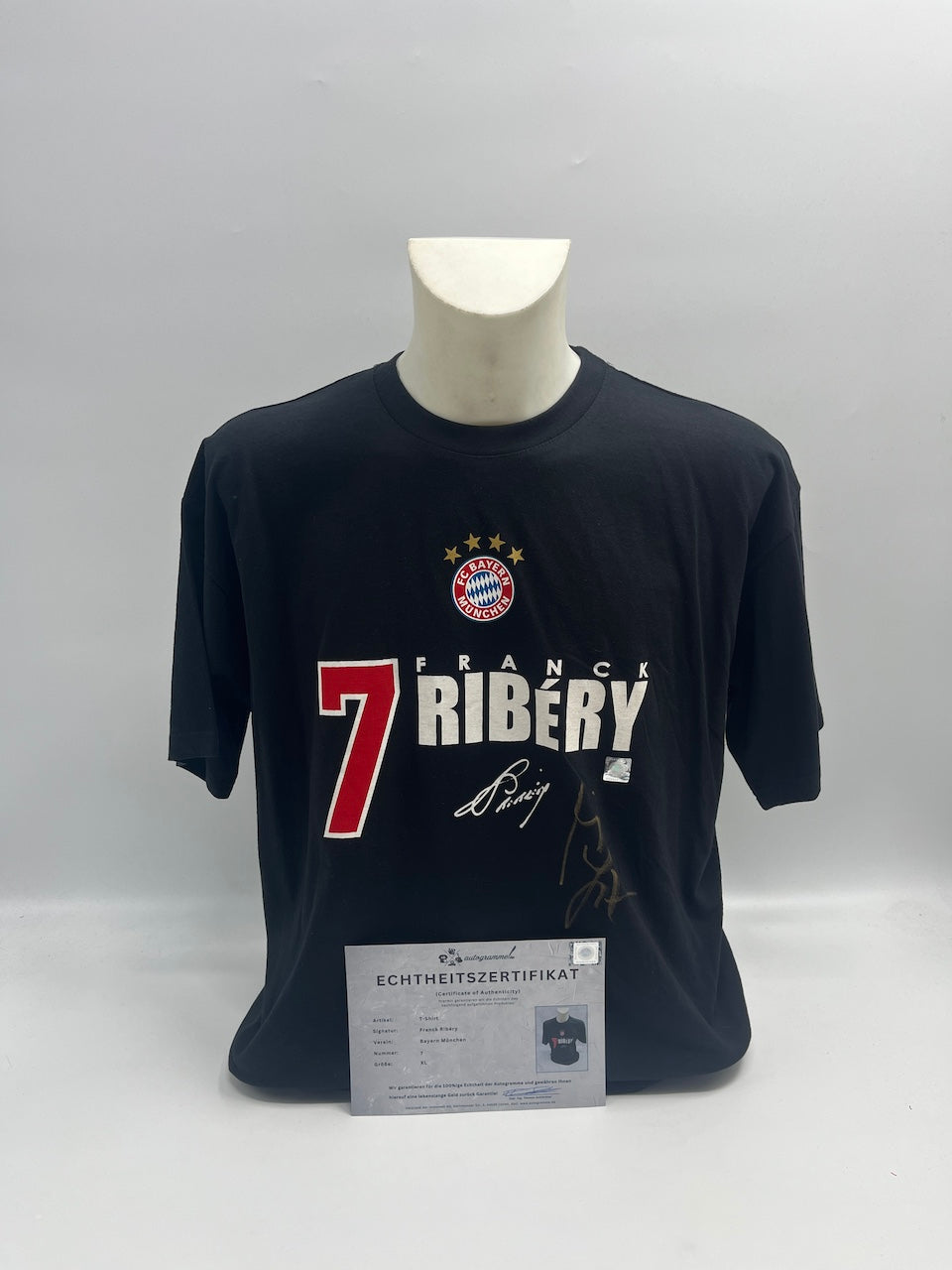 Bayern München T-Shirt Franck Ribery signiert Autogramme Bundesliga COA XL