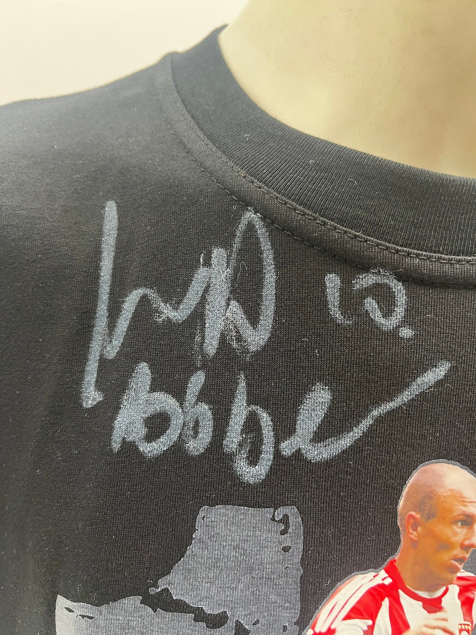 Bayern München T-Shirt Arjen Robben signiert Autogramme Bundesliga COA L