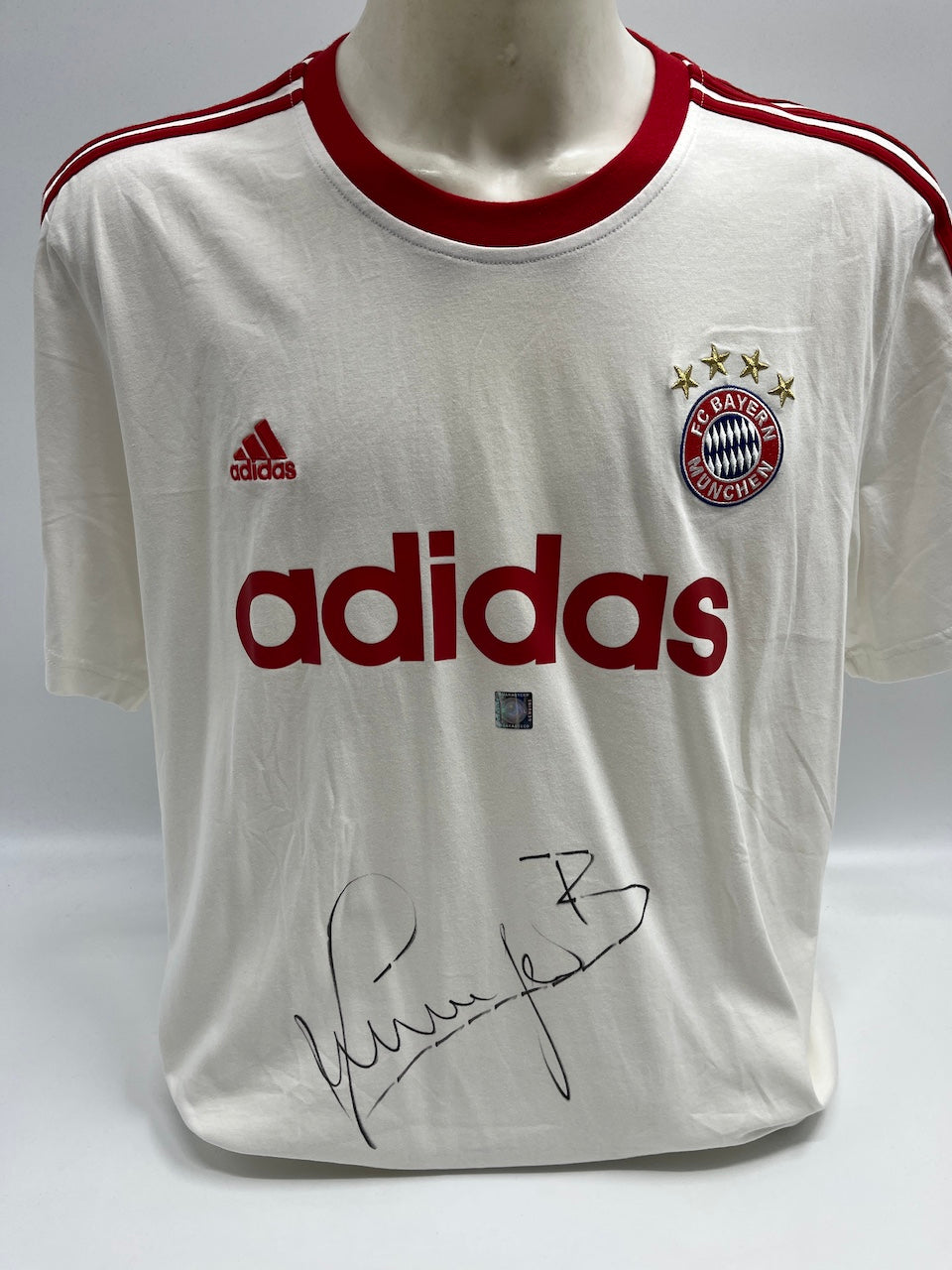 Bayern München T-Shirt Bastian Schweinsteiger signiert Autogramme Bundesliga XL