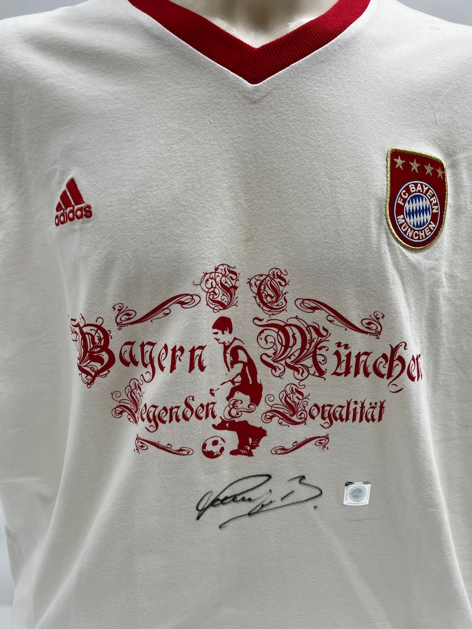 Bayern München T-Shirt Bastian Schweinsteiger signiert Autogramme Bundesliga XL