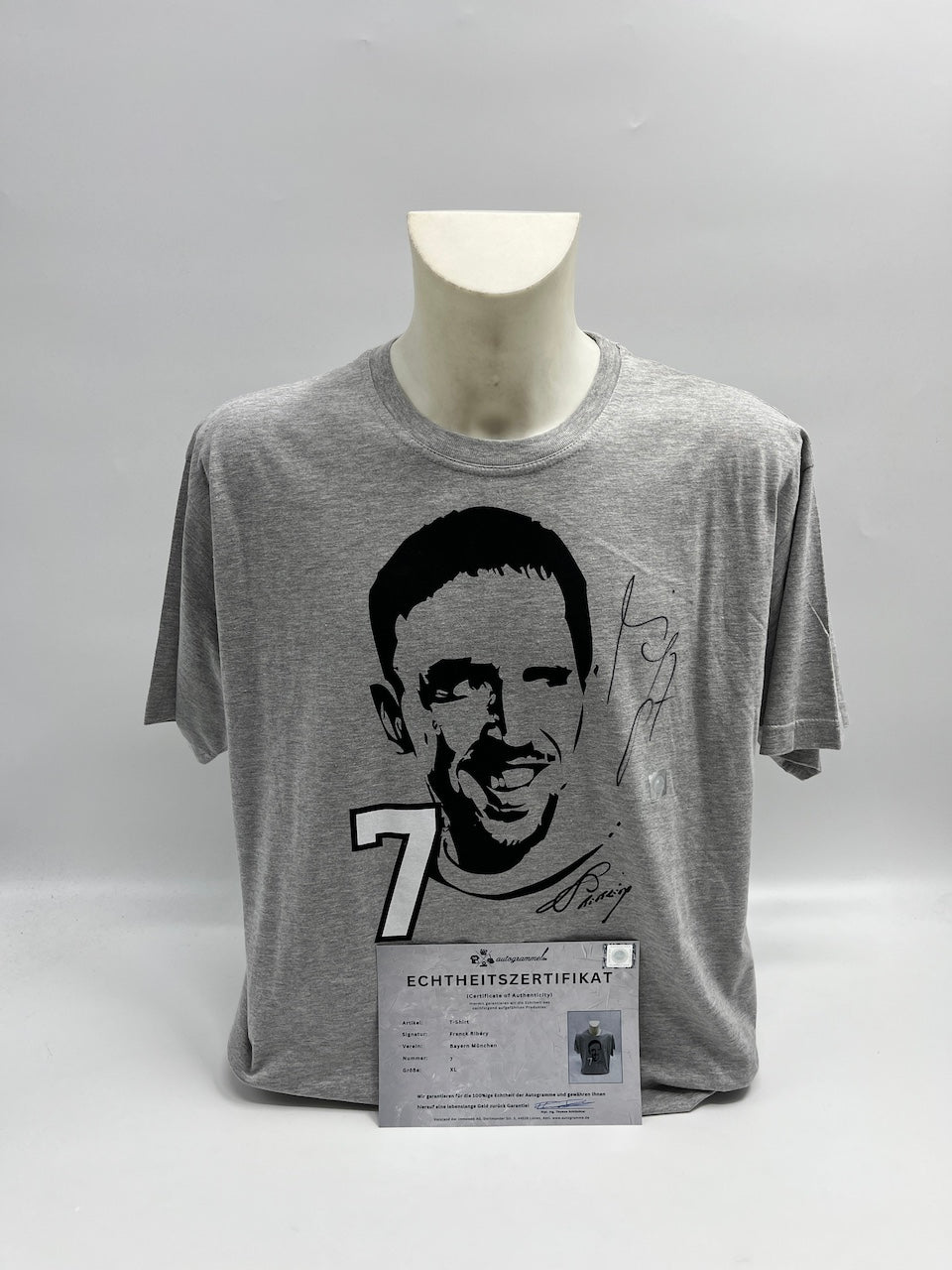 Bayern München T-Shirt Franck Ribery signiert Autogramme Bundesliga COA XL