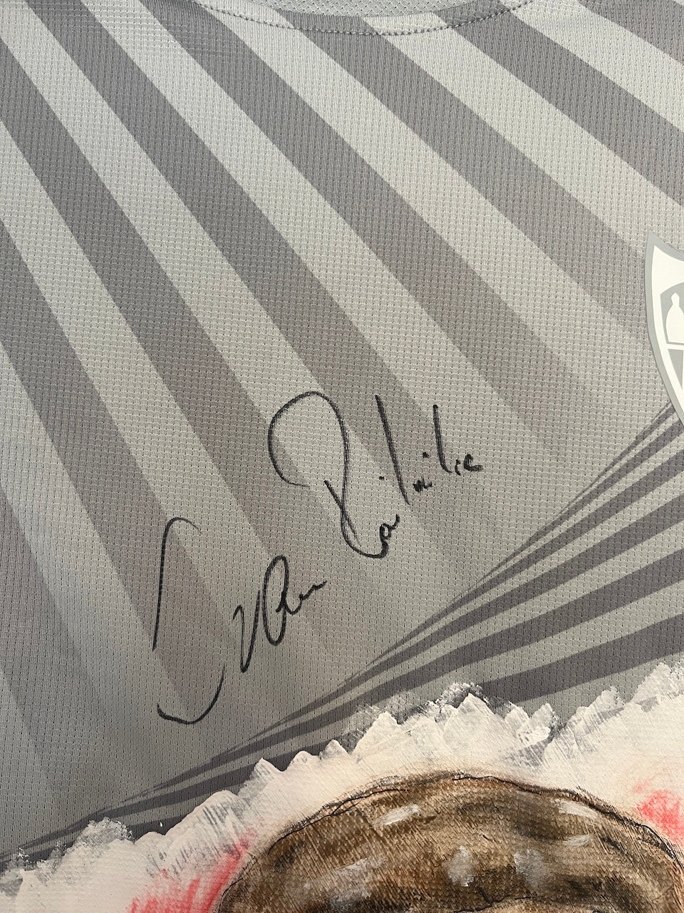 Sevilla FC Shirt Portrait Ivan Rakitic hand-painted and signed Castore L