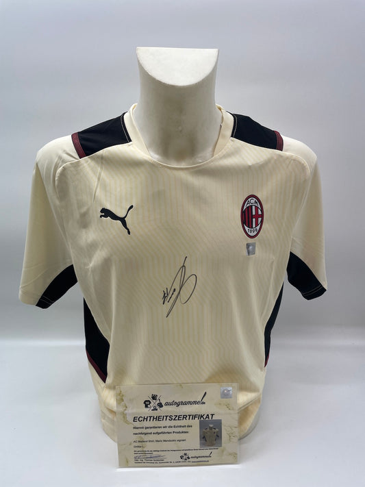 AC Mailand Trainingsshirt Mario Mandzukic signiert Italien Autogramm Fußball L