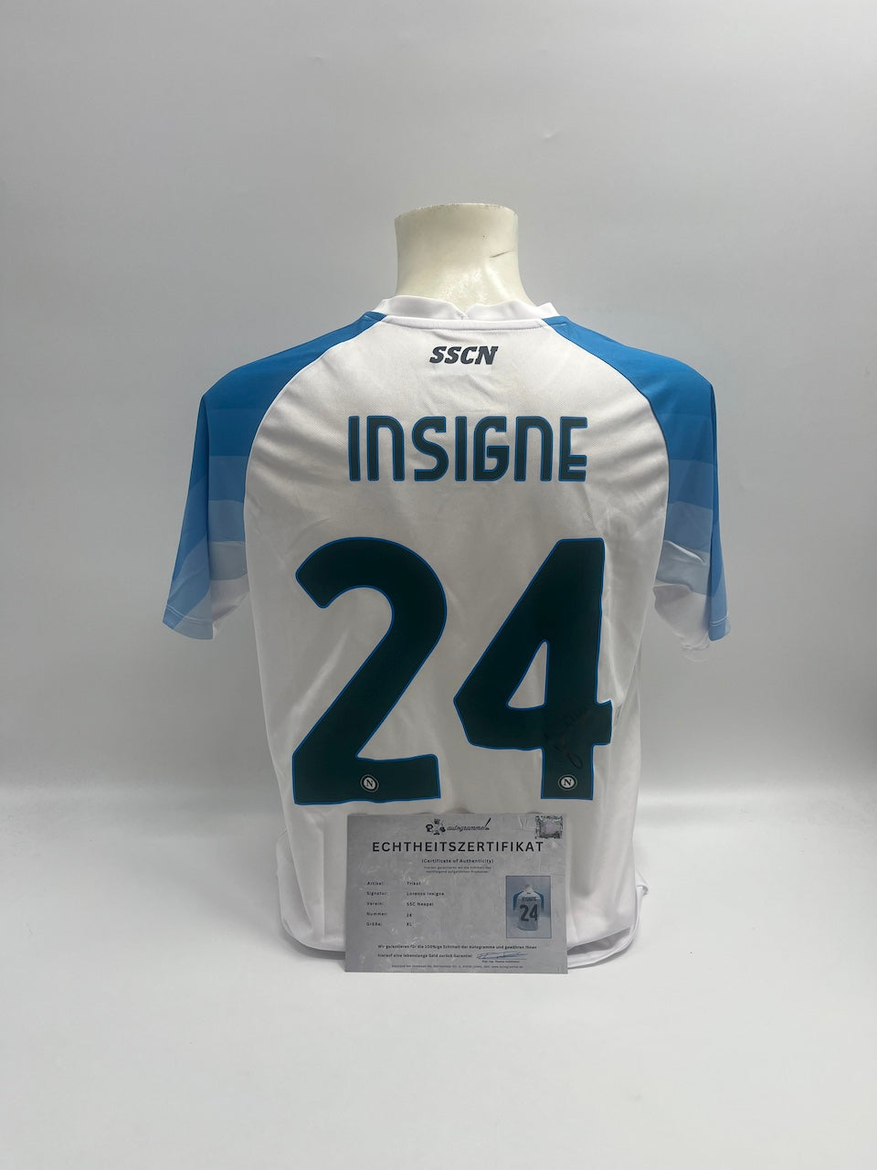 SSC Neapel Trikot Lorenzo Insigne signiert Italien Autogramm Fußball XL