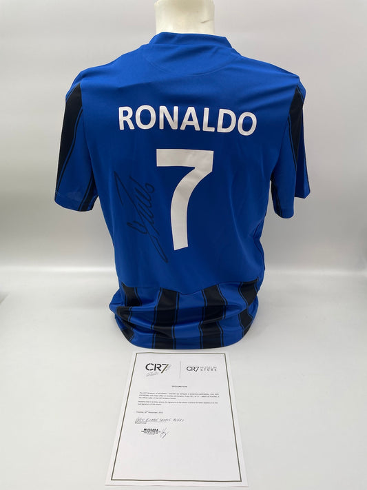 CF Andorinha Trikot Cristiano Ronaldo signiert Autogramm CFA Fußball COA M