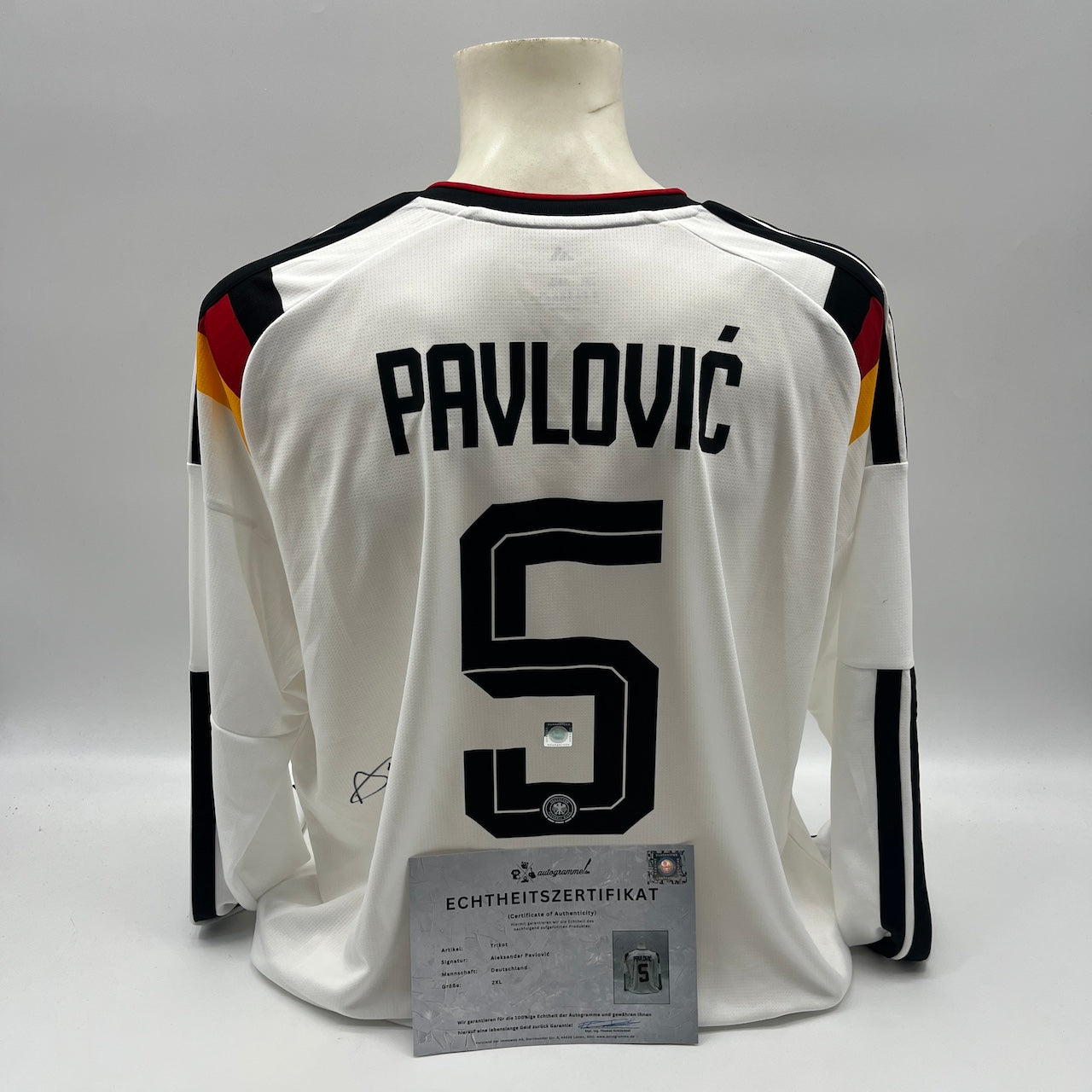 DFB Trikot Aleksandar Pavlovic signiert Autogramme Adidas COA neu 2XL