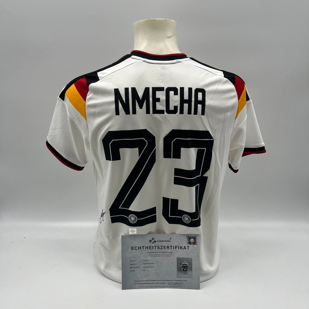 DFB Trikot WM 2026 Felix Nmecha signiert Autogramme Adidas COA neu M