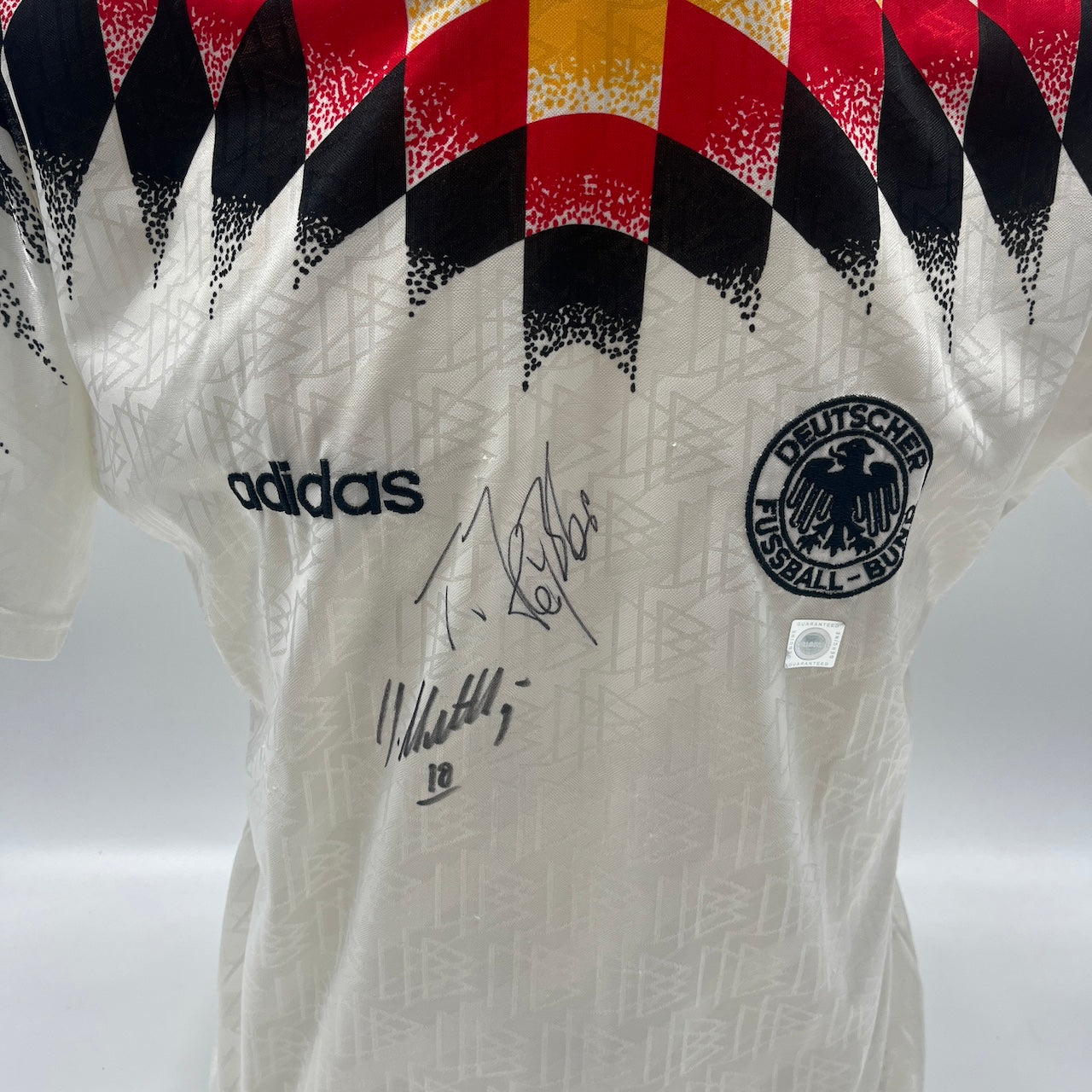 DFB Trikot Lothar Matthäus und Thomas Häßler signiert Adidas COA Deutschland S
