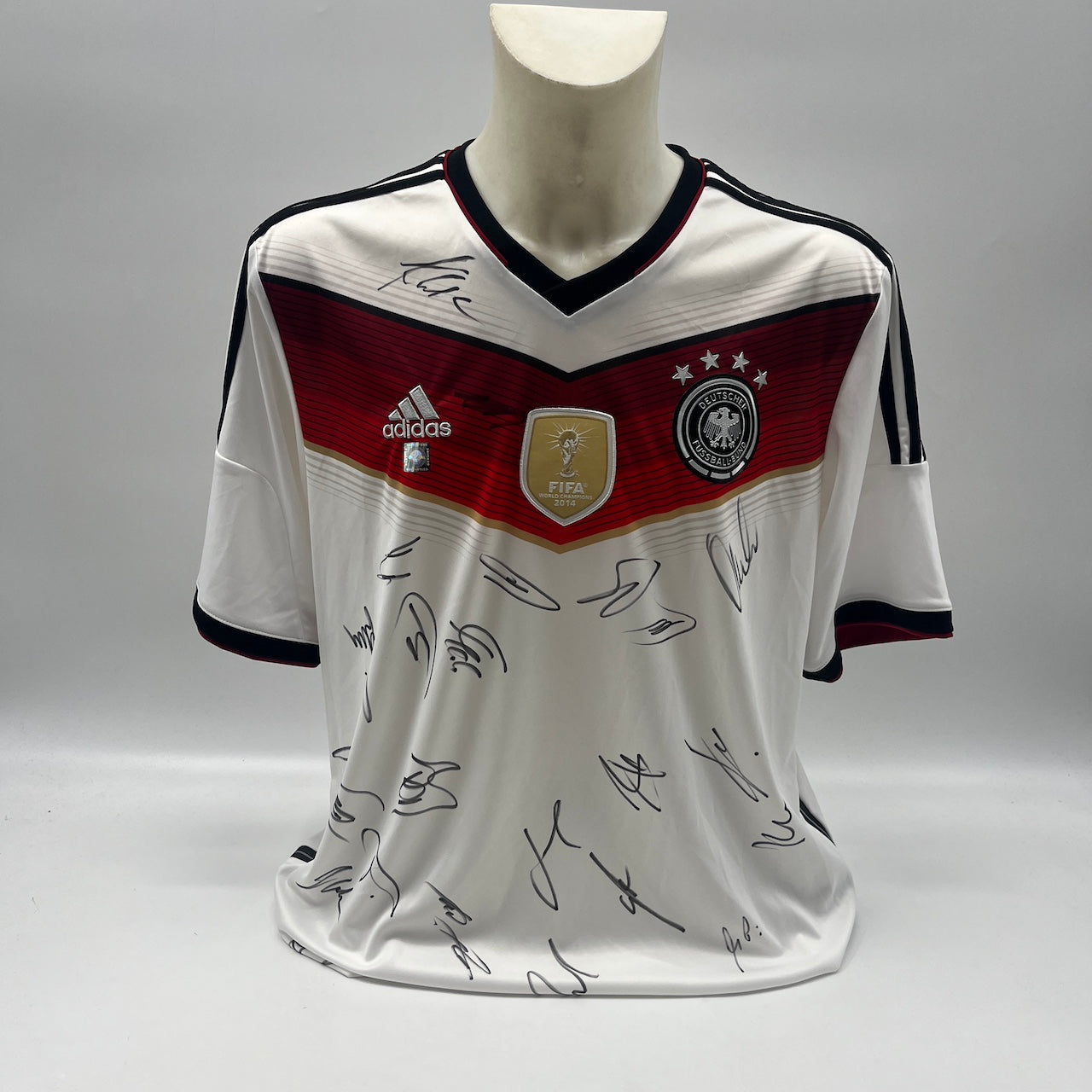 Deutschland Trikot WM 2014 Teamsigniert Autogramm DFB Weltmeister Adidas XL