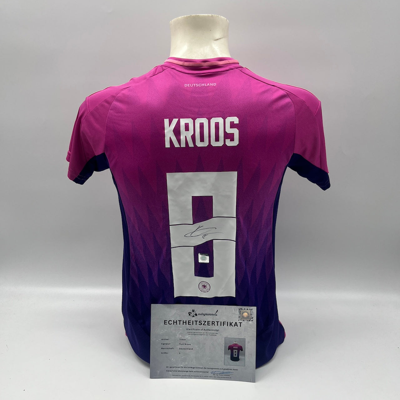 DFB Trikot Toni Kroos signiert Adidas COA Deutschland Autogramm S