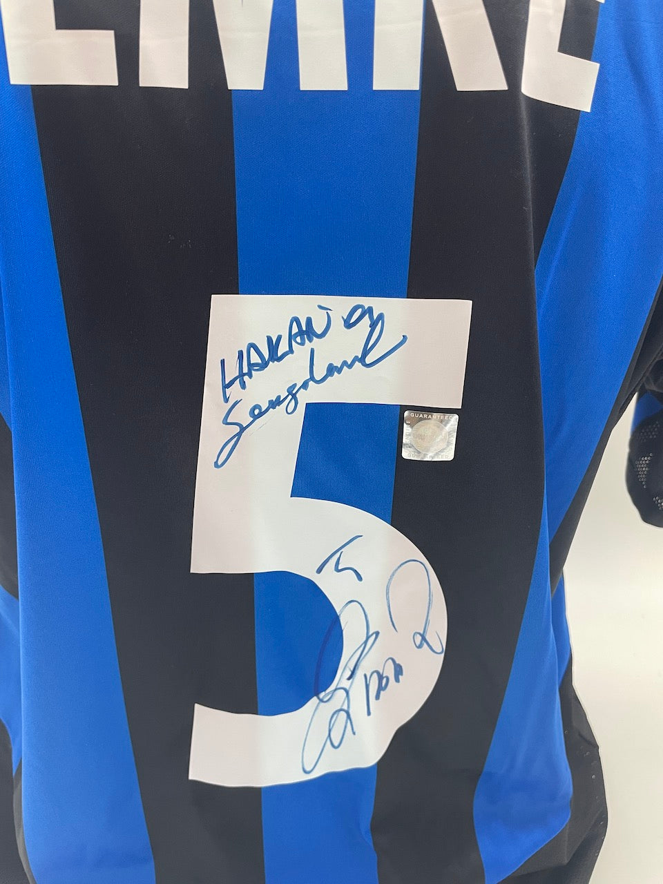 Inter Mailand Shirt Emre Belözoglu signiert Italien Milan Autogramm Fußball M