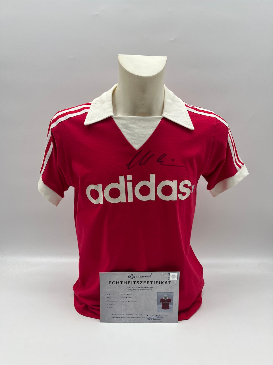 Bayern Repro Trikot Gerd Müller signiert München Adidas S