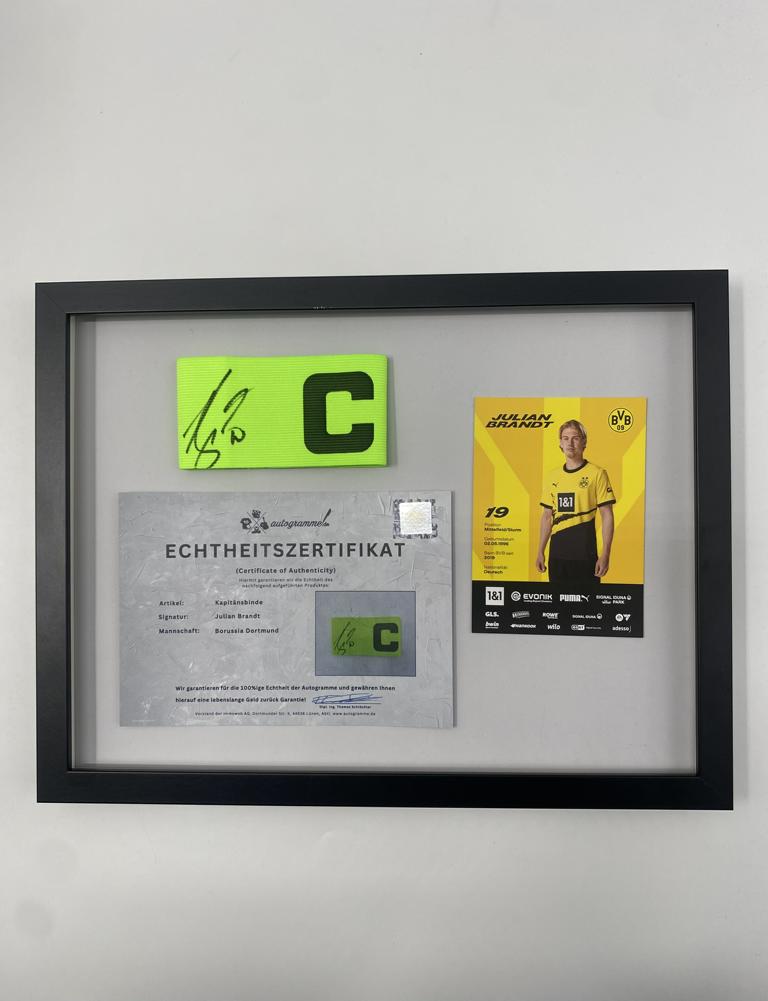 Captain's armband signed by Julian Brandt as part of the Borussia Dortmund COA football campaign