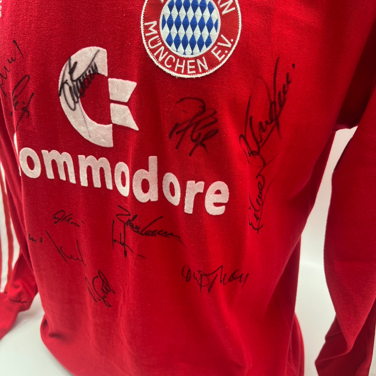 Bayern München Trikot 1984/1985 Teamsigniert Bundesliga COA Adidas XL