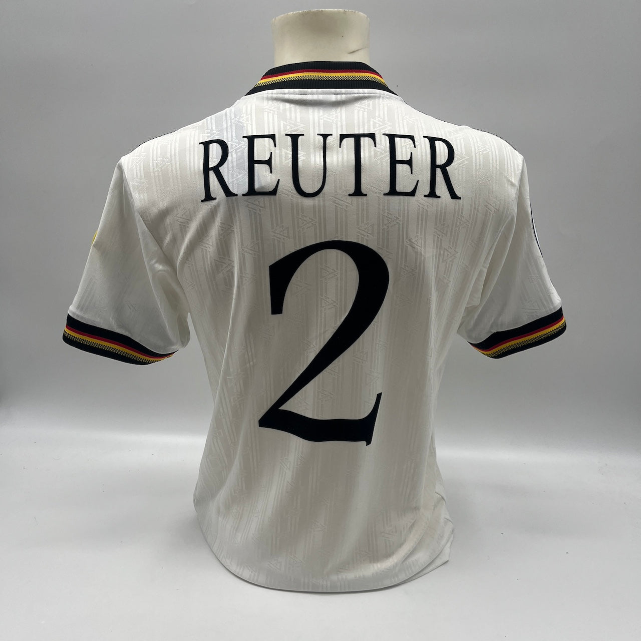Deutschland Repro Trikot Stefan Reuter signiert DFB Neu Autogramm S