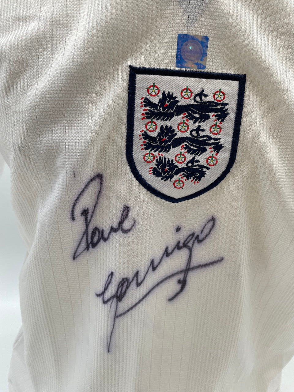 England Trikot Paul Gascoigne signiert Fußball Autogramm Football New COA S