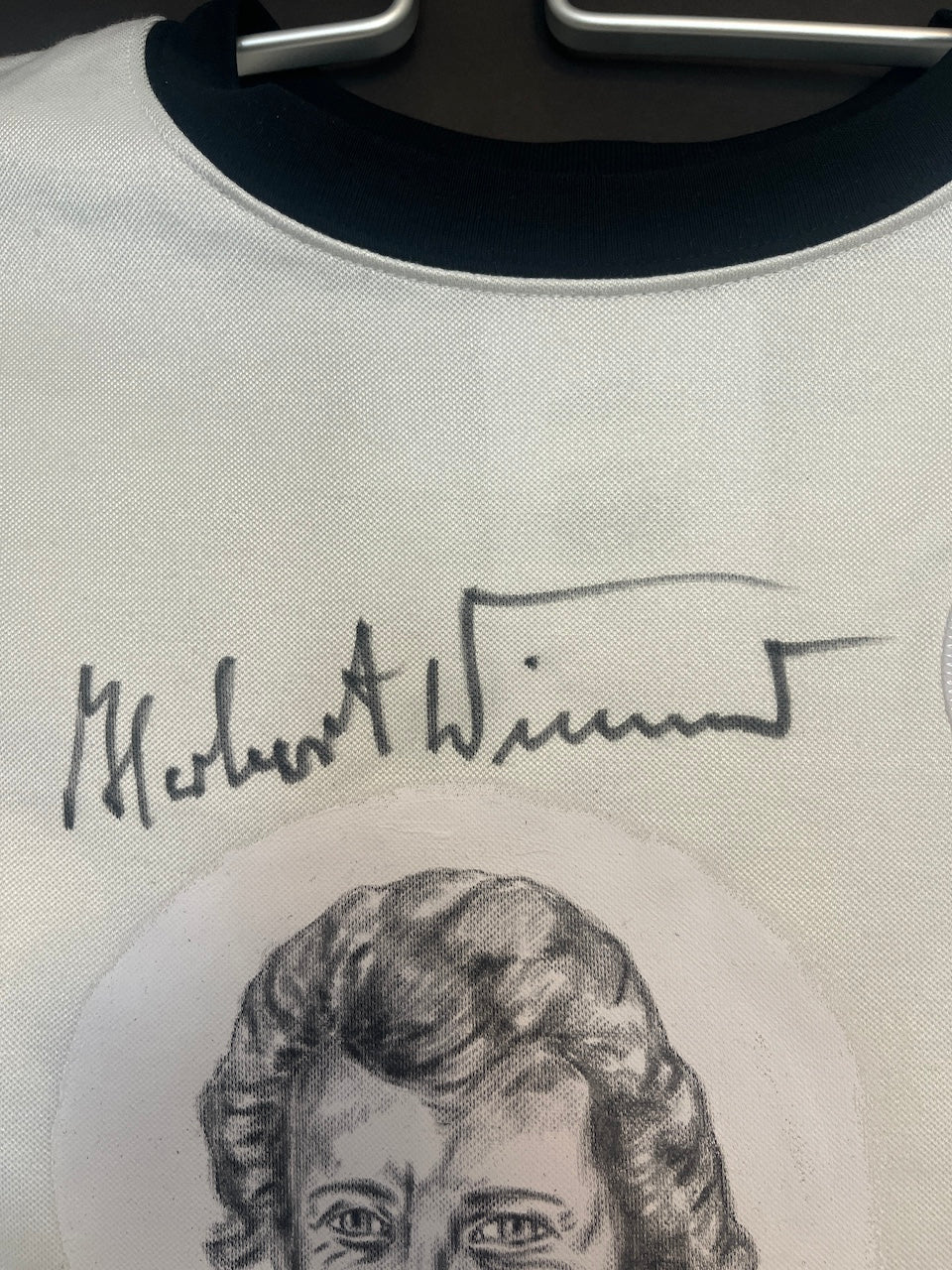 DFB Repro Shirt Portrait Herbert Wimmer handgemalt und signiert L