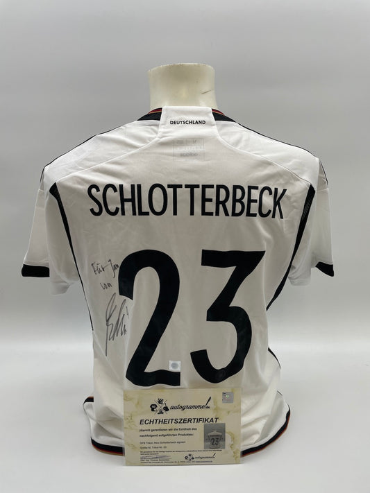 DFB Trikot Nico Schlotterbeck signiert Adidas COA Deutschland DFB Autogramm M