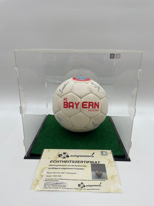 FC Bayern Fußball Teamsigniert 1994/1995 Unterschrift Autogramm Adidas Ball FCB