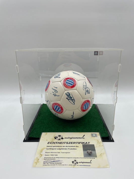 FC Bayern Fußball Teamsigniert 1995/1996 Unterschrift Autogramm Adidas Ball FCB