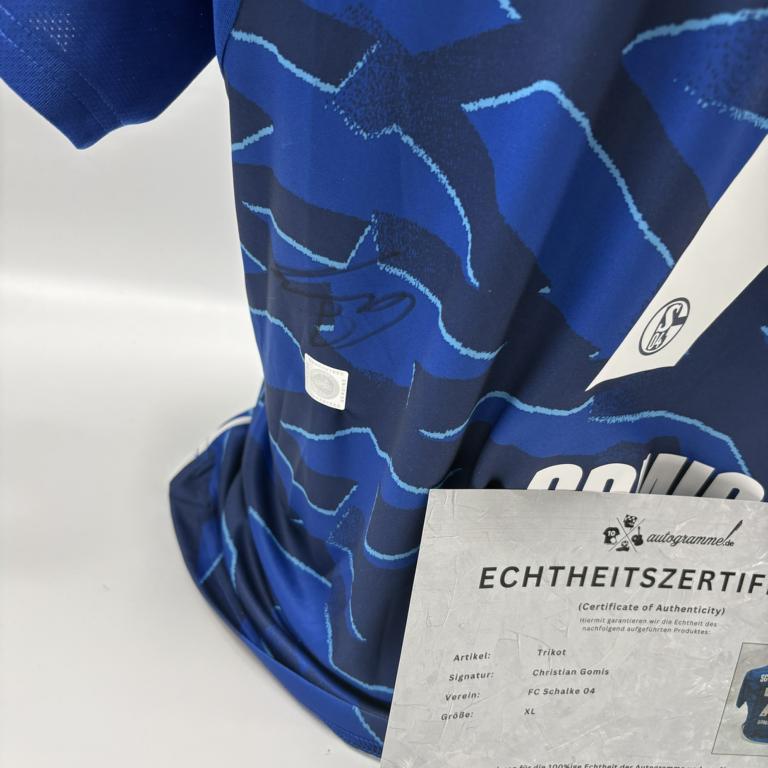 Schalke 04 Trikot Christian Gomis signiert S04 Bundesliga Fußball Adidas Neu XL