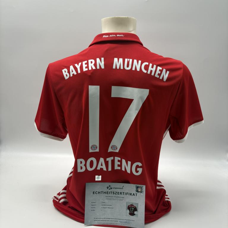 Bayern München Trikot Jerome Boateng signiert Autogramme Adidas L