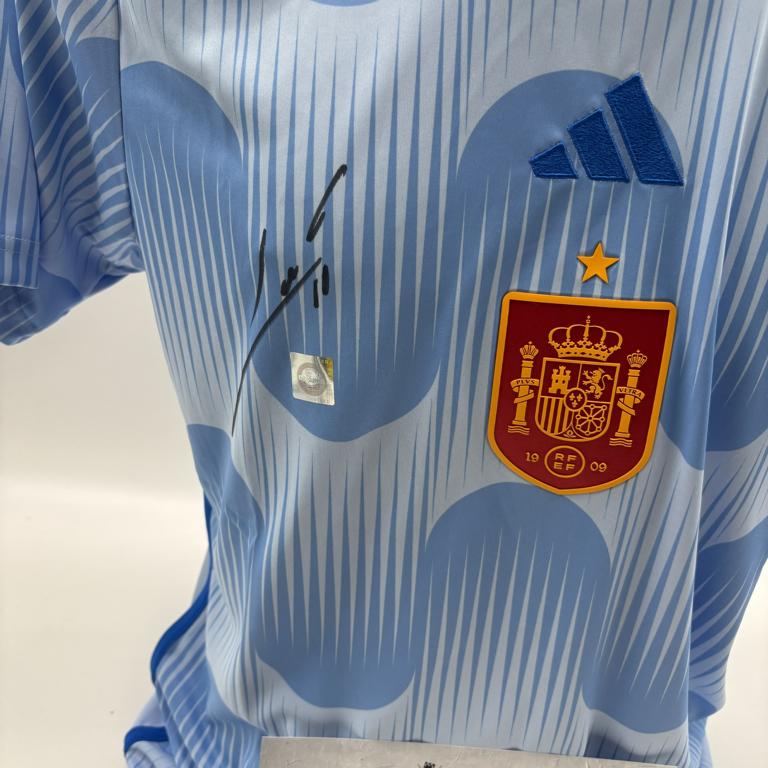 Spanien Trainingsshirt Dani Ceballos signiert Adidas COA Autogramm M