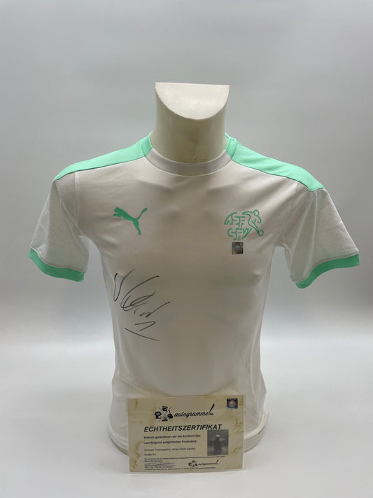 Schweiz Trainingsshirt Jonas Omlin signiert Puma COA Autogramm handsigned Neu L