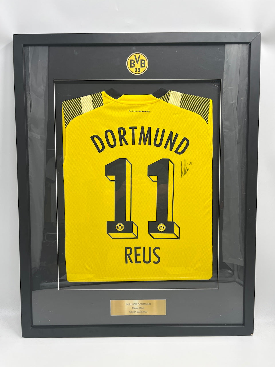 Borussia Dortmund Trikot Marco Reus signiert im Rahmen Puma COA BVB