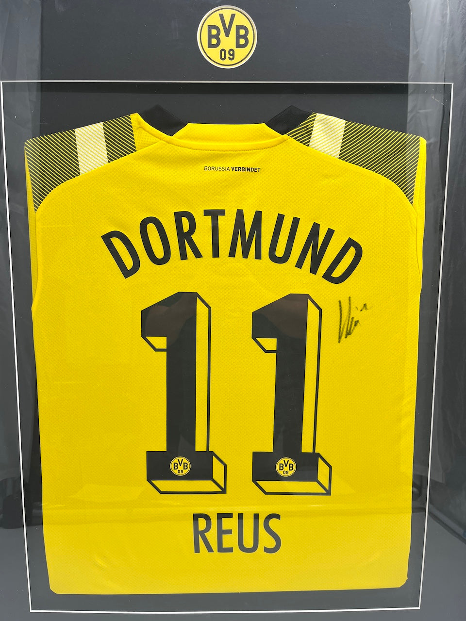 Borussia Dortmund Trikot Marco Reus signiert im Rahmen Puma COA BVB