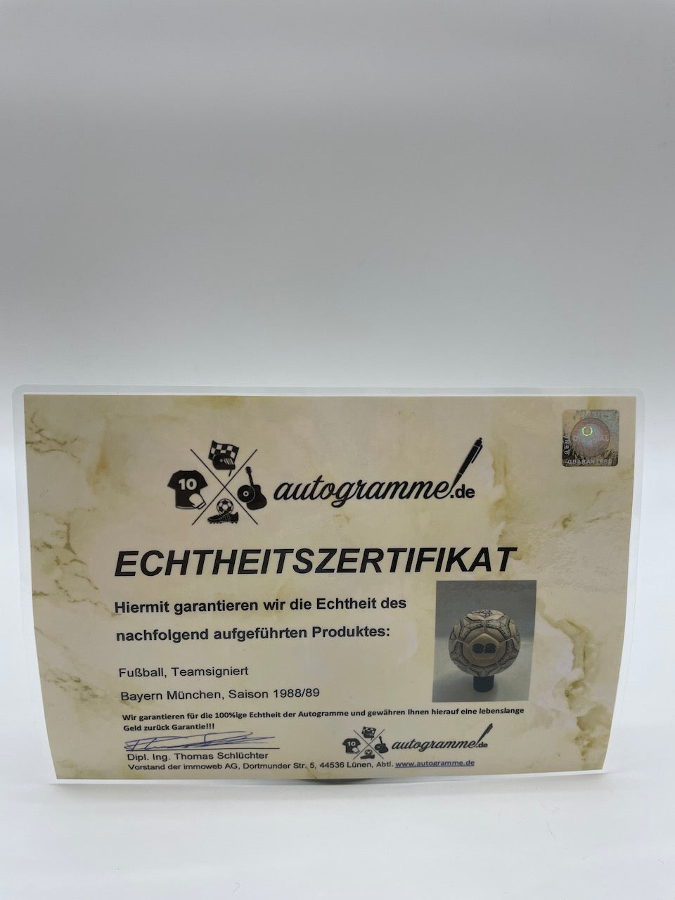 FC Bayern Fußball Teamsigniert 1988/1989 Unterschrift Autogramm 32 Ball signiert