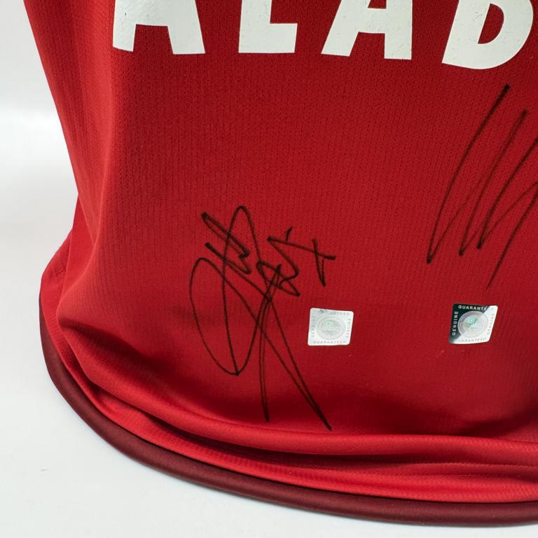Bayern München Trikot David Alaba und Sven Ulreich signiert Adidas COA Autogramm M