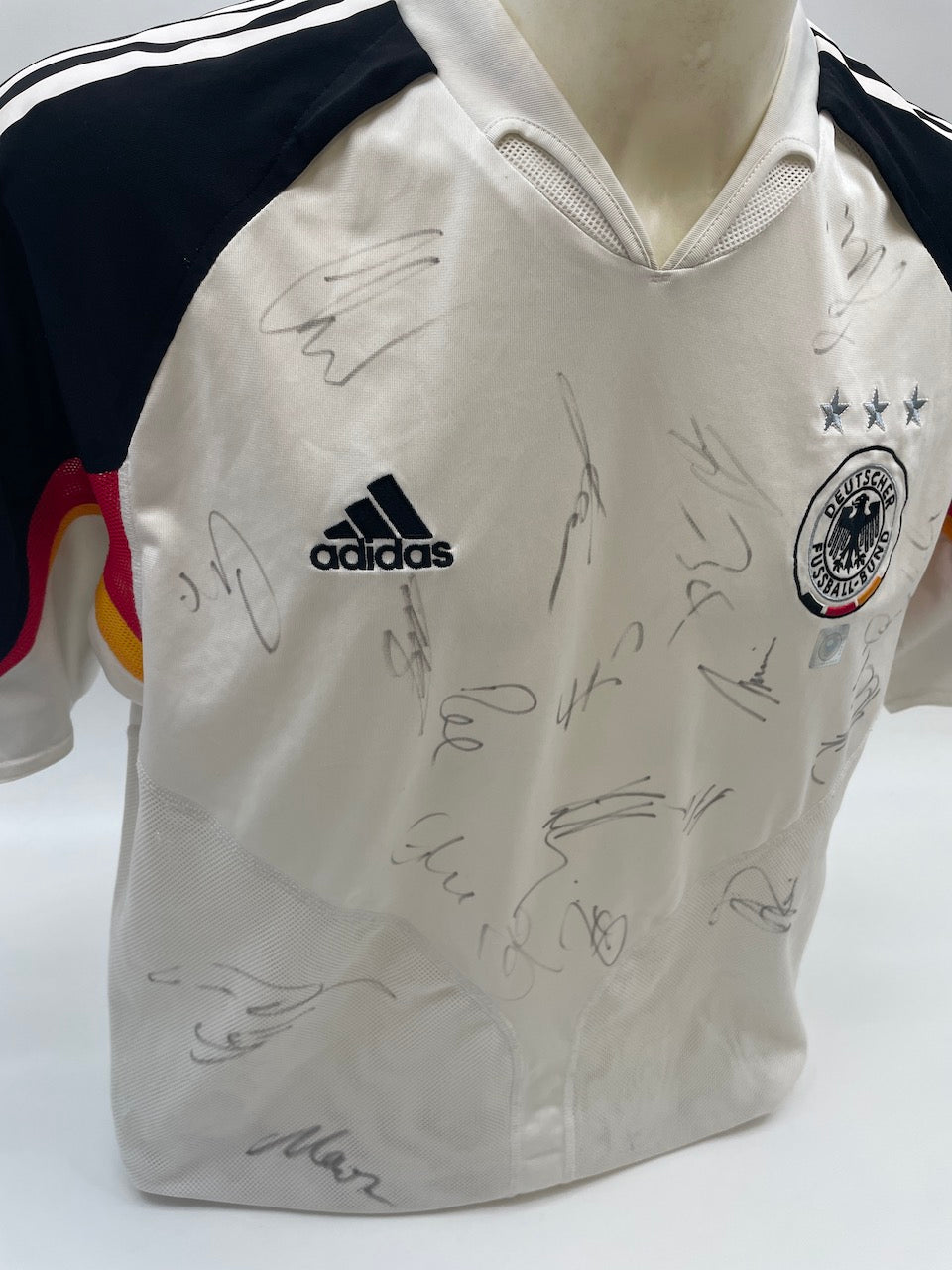 Deutschland Trikot EM 2004 Teamsigniert DFB Fußball Autogramm COA Adidas L