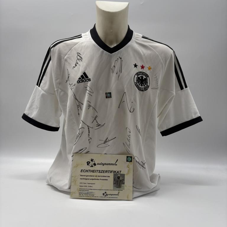 Deutschland Trikot WM 2002 Teamsigniert DFB Adidas L