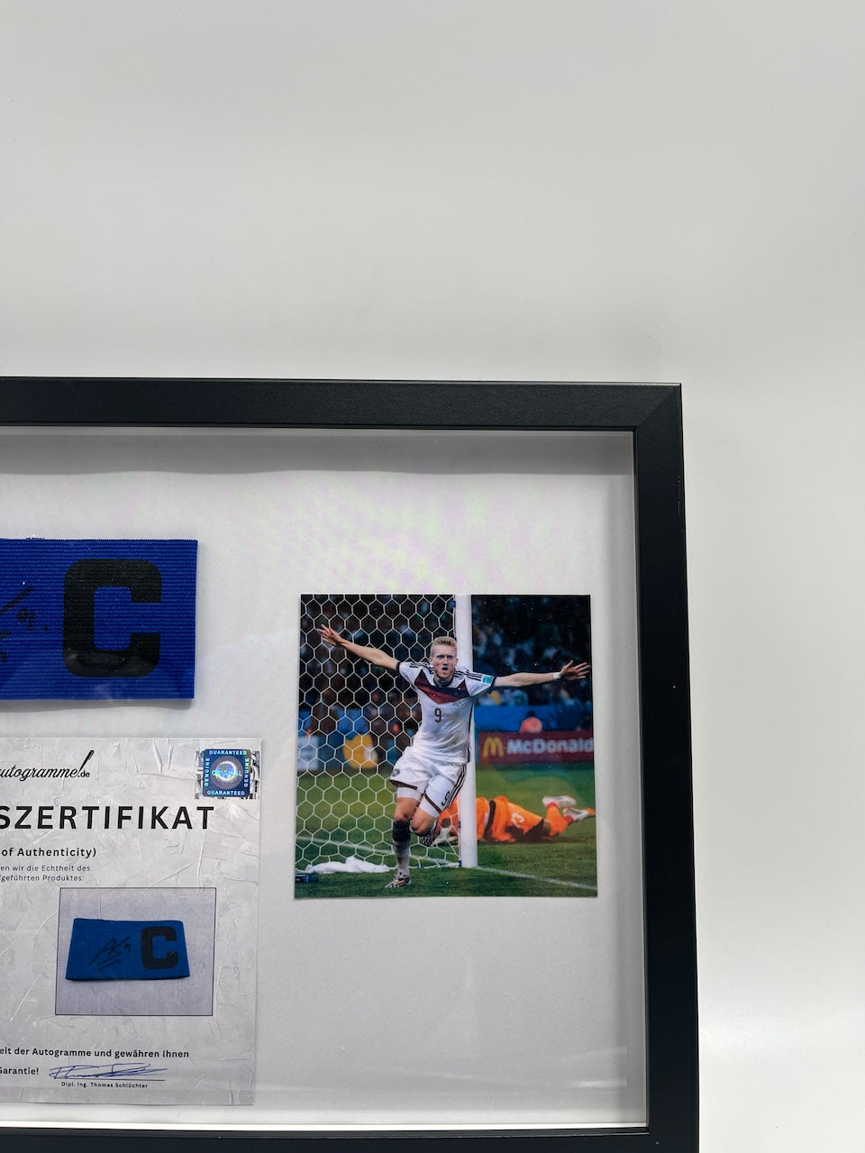 Captain's armband signed by Andre Schürrle as part of the DFB Football Autograph COA