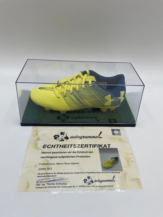 Fußballschuh Marco Reus signiert Fußball Dortmund BVB Autogramm Bundesliga 35,5