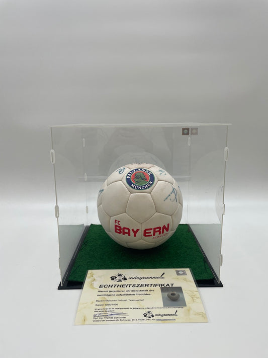 FC Bayern Fußball Teamsigniert 1995/1996 Unterschrift Autogramm Paulaner Ball