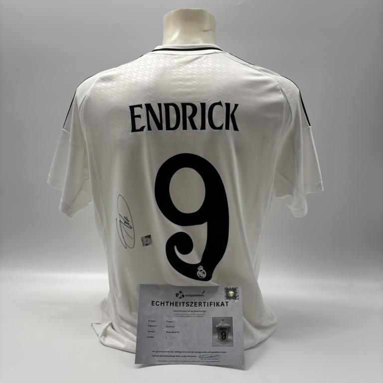 Real Madrid Trikot Endrick signiert Autogramm Adidas COA L